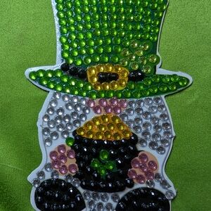 5 For $10 Festive Gnome with Green Hat Refrigerator Magnet